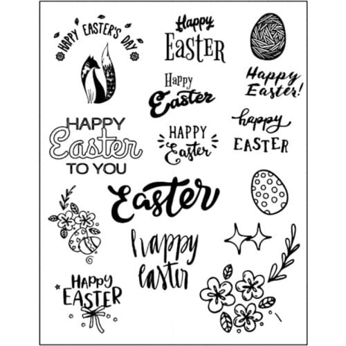 Happy Easter Day Silicone Clear Seal Stamp DIY Scrapbook Embossing Photo Album