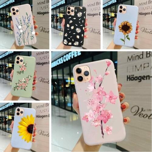 Silicone Soft Case For Xiaomi POCO F3 X3 F2 X2 M2 M3 C3 Pro Cover Lavender Flower Pattern Shockproof Matte Protective Bag