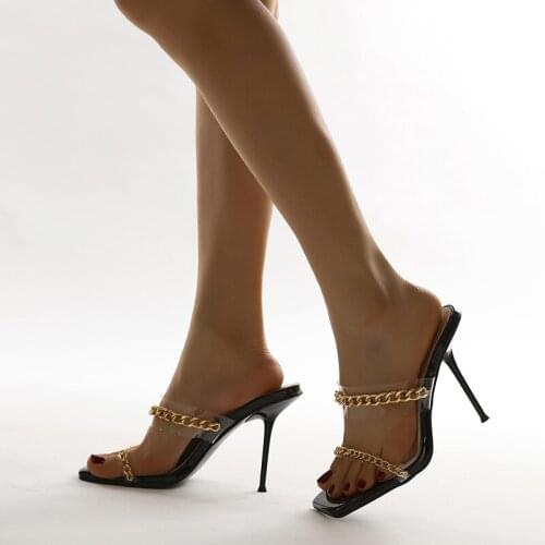 Roman Style Comfortable Simple High-heeled Sandals Size 35-42