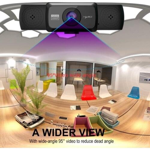 1080P HD Webcam with Mic Rotatable PC Desktop Web Camera Cam Mini Computer WebCamera Cam Video Recording Work