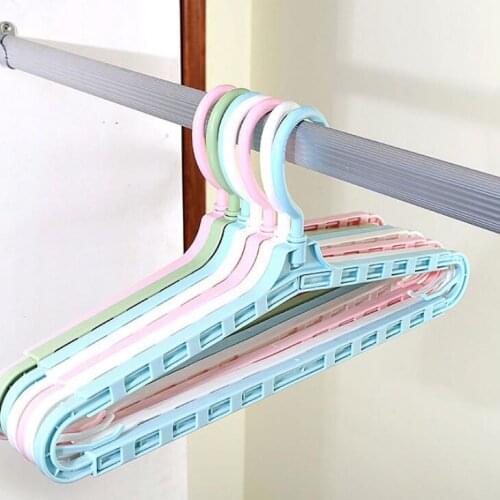 Retractable Rotating Hanger Freely Scalable Clothes Drying Rack Multifunction Anti-slip Clothes Hanger LX1675