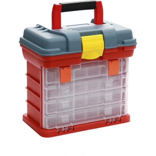 Fishing Tool Box 4-Layer Space-saving Tackle Box Sturdy Multi-use Detachable Tackle Box Fishing Tackle Box