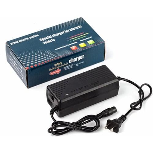 24V 1A Lead Acid Battery Charger Electric Bicycle Wheelchair Golf Cart 3 Prong Inline 12.44MM Charger