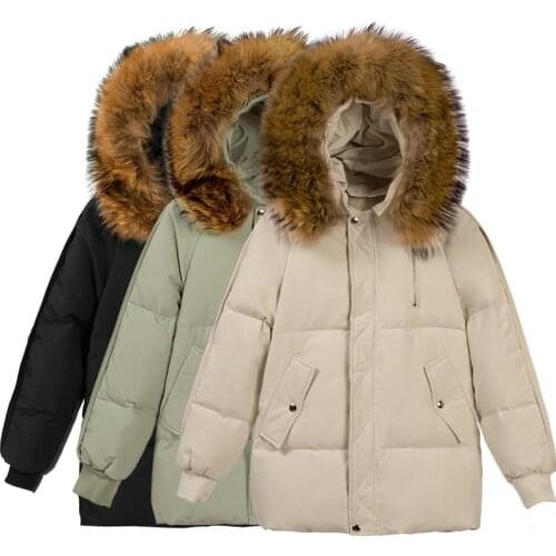 Womens Winter Jackets Coat Cotton Warm Outwear Overcoat Parkas Korean M-long Style Loose Clothes Pockets Hooded Streetwear Black