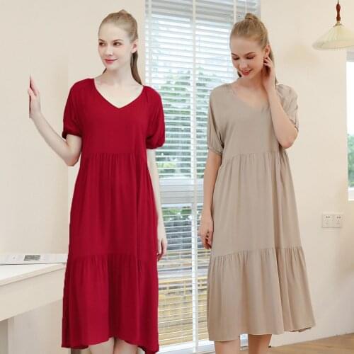 Women Casual Loose Beach Party Dress V Neck Dress Female Pijama Sets Homewear Cute Lounge Wear Nightshirt Sleepwear Lingerie