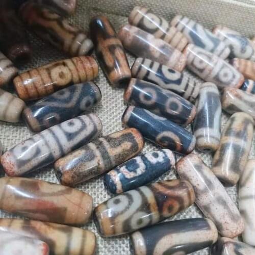 1pcs/lot natural agate old dzi beads with various patterns Special totem pattern many color jewelry wholesale accessories Rare