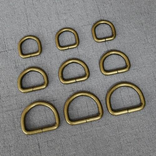 100 Pieces Of Metal Buckle 15mm 20mm 25mm Bronze D Ring Belt For Belt Ribbon Backpacks Shoes Bag Dog Collar DIY Accessories