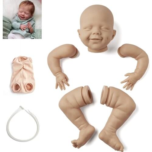 20 Inches April DIY Blank Kit Reborn Baby Vinyl Doll Unpainted Unassembled Unfinished Parts Reborn Toys For Girl LoL Gift RBG