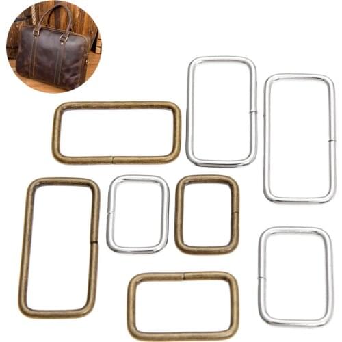 20pcs DIY Metal Thickness Handbag Leather Bag Purse Strap Belt Web Rectangle Square D Ring Buckle Clasp