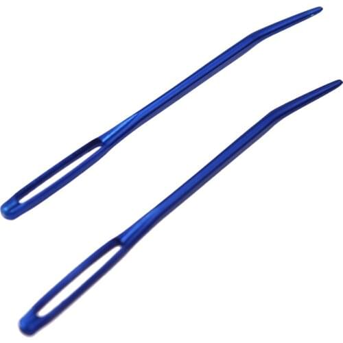 2x Aluminium Bent Tip Tapestry Yarn Needle for Cross Stitch Knitting Craft