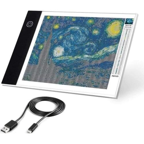 Diamond Painting A4 LED Light Pad Kit,DIY Dimmable Light Brightness Board,LED Artcraft Tracing Light Table,Reusable A4 Painting