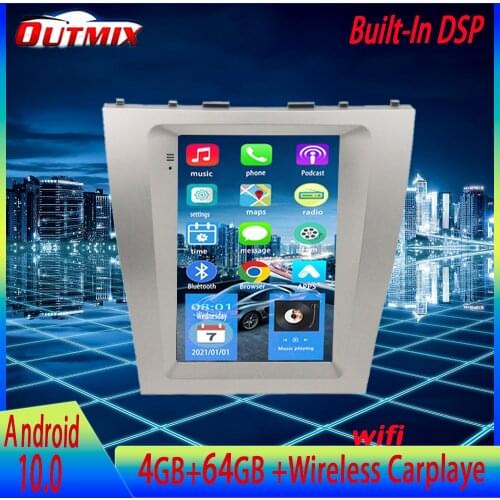 10.4" tesla style vertical screen Octa core Android 10 Car GPS navigation for Toyota Camry Aurion Daihatsu Altis 2007-2011