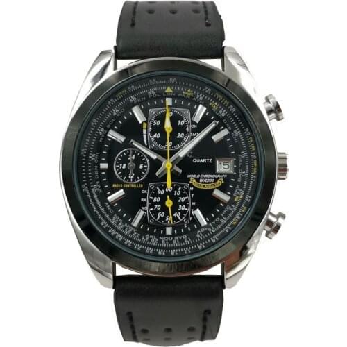 High-end mens watch watch six needle steel belt belt quartz watch stainless steel watch Mens luxury watch