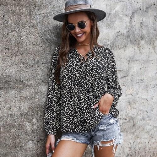 Блузки в горошек Chifirena China At AliExpress