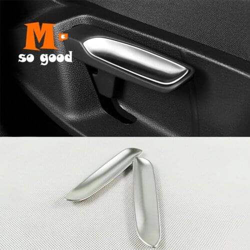 For Volkswagen VW Tiguan MK2 Touran Golf MK7 T-ROC T ROC 2017 2018 Car Styling Seat adjustment knob button switch cover trim