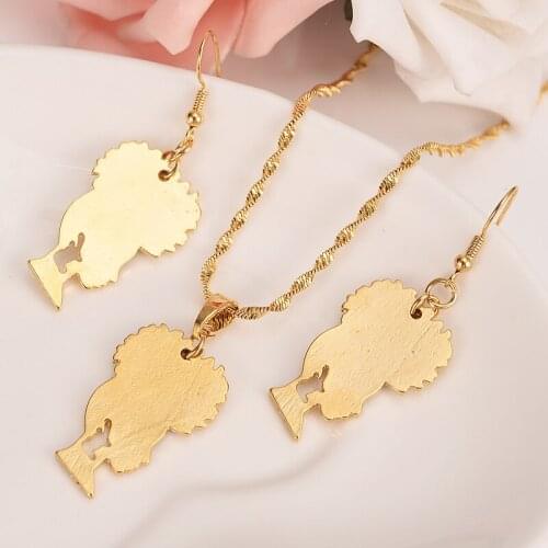 Dubai India Fashion Necklace Africa womennecklace Earring Set Women Party Gift Gold Color pendant Earrings Jewelry Sets gifts