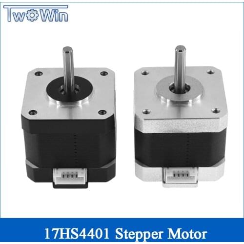 17HS4401 / 17HS4401S 42 motor NEMA 17 motor 4-lead Nema17 Stepper Motor 42BYGH 1.7A For 3D Printer and CNC Machines Black Silver