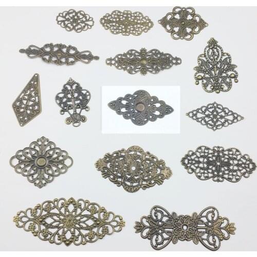 Filigree Wraps Metal Charms For Embellishment Scrapbook DIY Jewelry Metal Craft Wraps