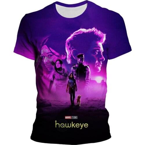 Hawkeye T-shirt Men Marvel 3D Print Cool Summer Fashion Women Tee Shirt Short Sleeve Harajuku Style Children Clothes Tops