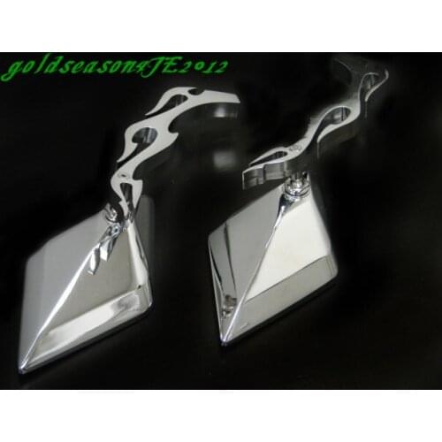 Ninja KZ Vulcan 500 750 800 900 1500 1600 1700 Freeshipping CHROME FLAME MIRRORS For Kawasaki