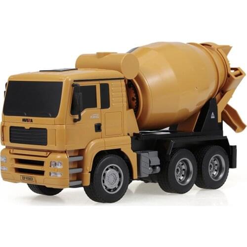 Huina 1333 1:18 2.4g RC Car 6ch Concrete Mixer Engineering Truck Light Construction Vehicle ToysFor kids Christmas gift