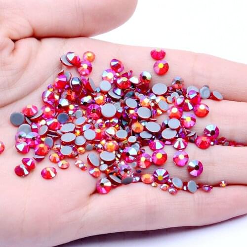 HYACINTH AB SS6-SS30 Crystal Glass Iron On Rhinestone/Hot Fix Rhinestone For Clothes Decoration