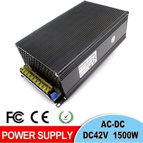 Power Supply Led Driver DC 42V 35.7A 1500w Transformer AC110V 220V to DC42V Power Adapter for strip lamp CNC CCTV Stepper Motor