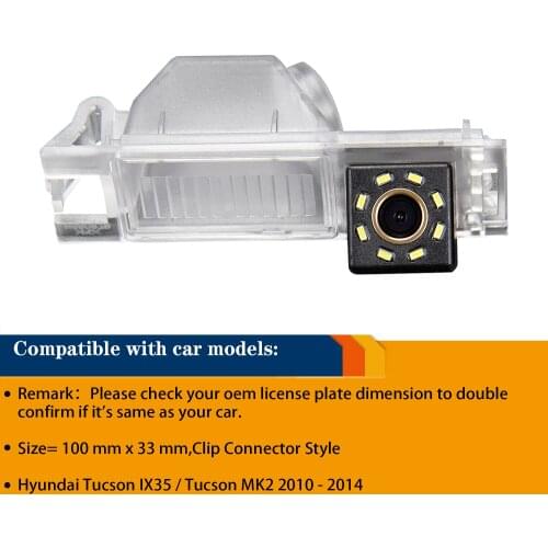 HD 720P Rear View Camera with LED for Hyundai Tucson MK2 ix35 2010-2014 Reversing backup camera Golden camera Waterproof camera