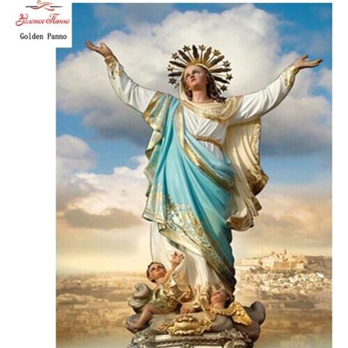 Golden Panno,diamond painting 5D Diy full square Religion Diamond embroidery Goddess,baby painting Mosaic picture by rhinestones