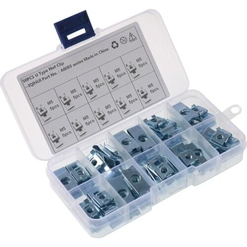 U Nut Speed Clip Fastener Strong Durable U-shaped Clip Chimney Nut Suitable for Motorcycle Car Kit Auto Fastener