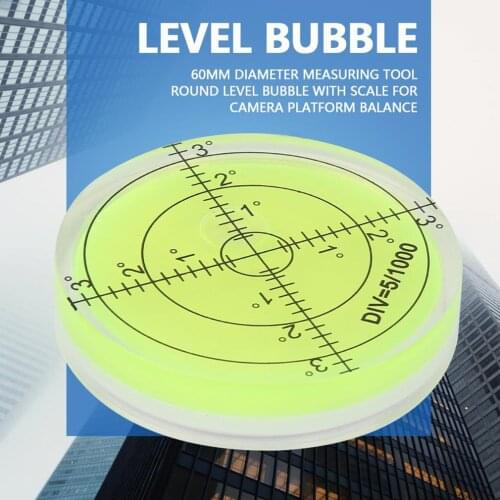 Circular Inclinometers Bullseye Level Bubble Level with Scale for Balance Camera Platform Plane Measuring Tool