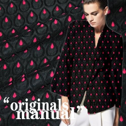 LEO&LIN Brocade jacquard fabrics for high-end fashion clothing peacock eye Xia Chunqiu winter dress sub Rose cloth (1 meter)