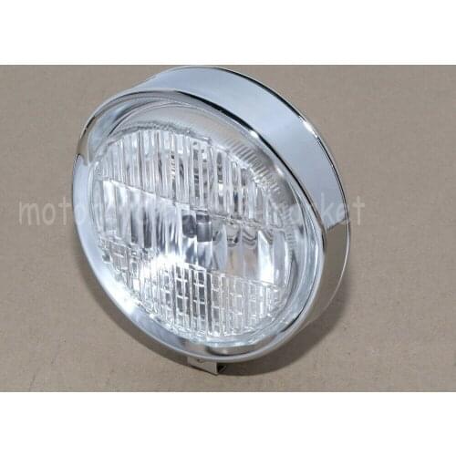 Motorcycle Retro Vintage 5.75" 12V Headlight Hi/Low Beam Light Lamp For Harley Custom Bobber Chopper Crusier Cafe Racer Chrome