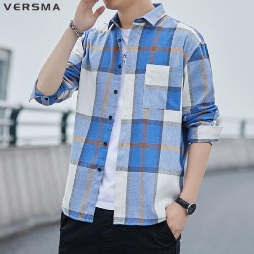 VERSMA Slim Fit Mens Dress Shirts Men Brand Clothes Social Shirt Men Long Sleeve Business Shirts Casual Dress Shirt Dropshipping