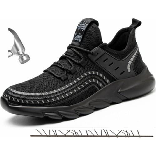 Male Safety Shoes Work Sneakers Indestructible Work Safety Boots AIR Mesh Designer Shoes Men Steel Toe Shoes Sport Safty Shoes