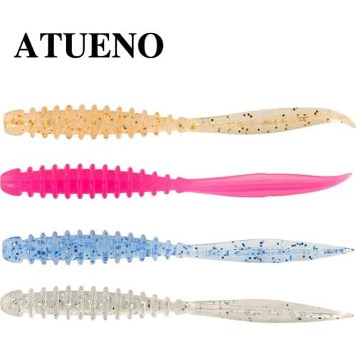 BOTE TPR A Jing Soft Bait 20pcs Rockfish Ocean Rock Fishing Lure 58mm 0.4g Pva Swimbait Wobblers Artificial Tackle