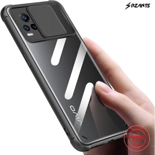 Rzants For VIVO V21E 4G Case Soft [Lens Protection] Air Bag Conor Clear Cover Double Casing