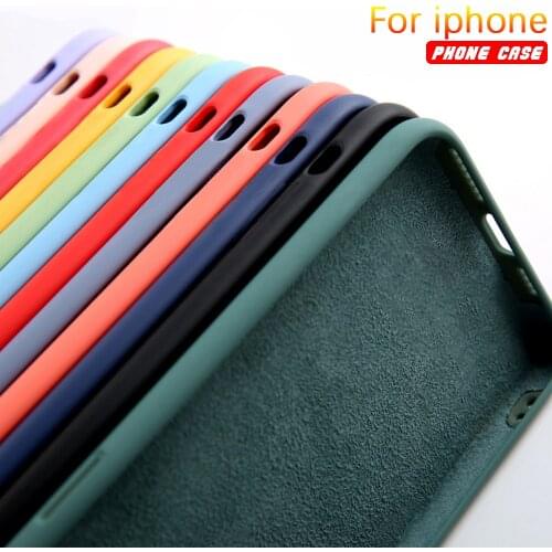 Original Liquid Silicone Luxury Case For Apple iPhone 11 12 Pro Max Mini 7 8 6S Plus XR X XS For iphone12 Shockproof Case Cover