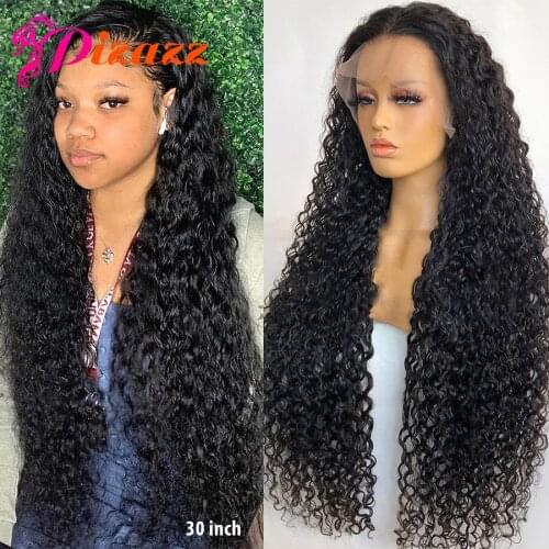 13x4 HD Lace Frontal Wig Curly Human Hair Wigs Brazilian Kinky Curly Wig PrePlucked Wig for Women Melted Transparent Lace Wigs