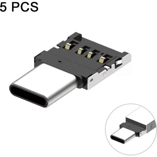 5 Pcs Type-C Interface Adapter for Xiaomi Samsung Oneplus Phone Macbook USB C to USB OTG Converter Q99 DJA99