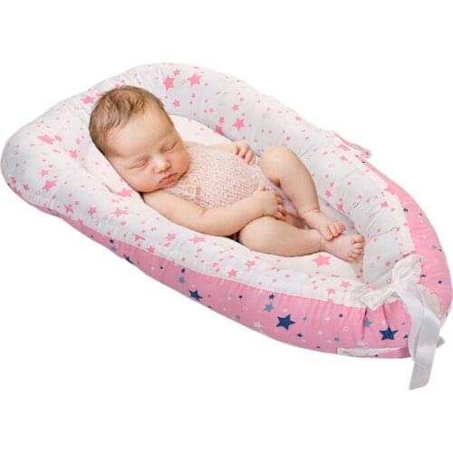 Multifunctional Cotton Portable Crib Bed Newborn Bionic Baby Travel Bed Infant Sleeping Nest Bassinet 0-12months 79*46CM