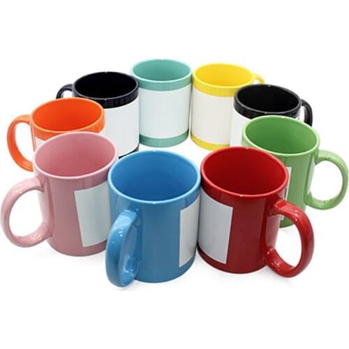 Hot transfer special night light cup full color creative mug personality custom printing logo porcelain cup ceramic cup / person