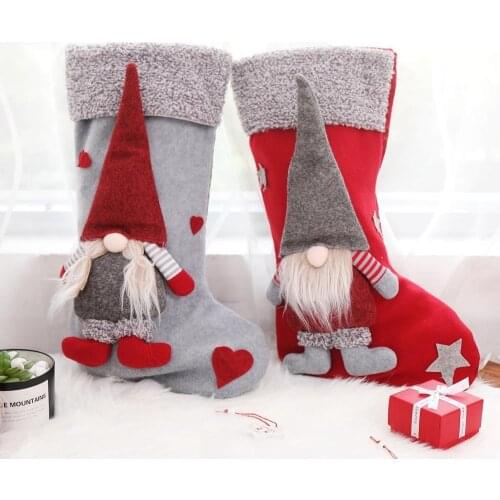 Christmas Ornaments Faceless Doll Christmas socks Christmas Gift Bag Candy Bag Old Man Snowman Christmas socks decorations