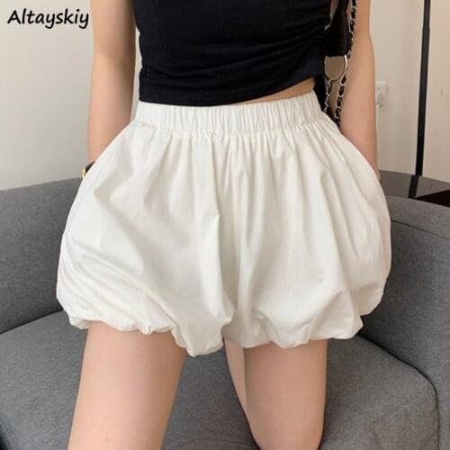 Shorts Women Lantern Trousers Large Size S-3XL Sweet All-match Fashion Summer Streetwear Casual Womens Loose Solid Korean New