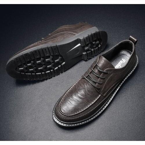Stitching classic brown cuero sneakers moccasins Men summer business autumn hombre de piergitar mens outdoor casual men Mens