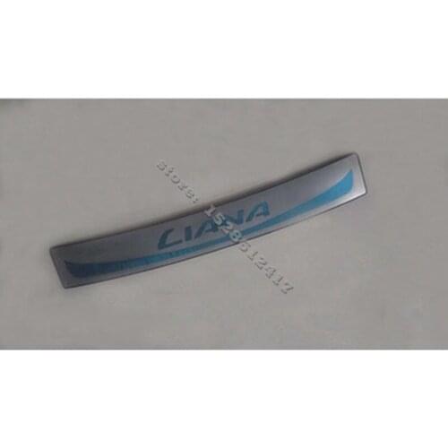 Car styling Stainless Steel Ultra-thin car Rear Bumper Protector Sill Trunk Tread Plate Trim for 2006-2013 Suzuki LIANA