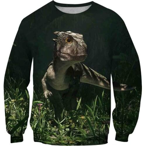 Boys 2021 Top Long Sleeve Clothes Children Boy Girl Clothing Print Cartoon Child Dinosaur Fashion Sweatshirt Spring And Autumn