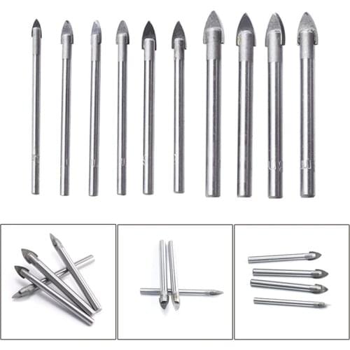 Carbide Triangle Spear Point Head Mirror Ceramic Marble Tile Glass Drill Bit 3-6 mm Drill Bit For Glass Plastic Tile Ceramic