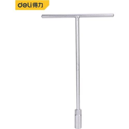 Deli Universal T-bar Socket Spanner 13mm Socket Wrench Nut Spinner Chrome Vanadium Auto Motorcycle Professional Tools Hand