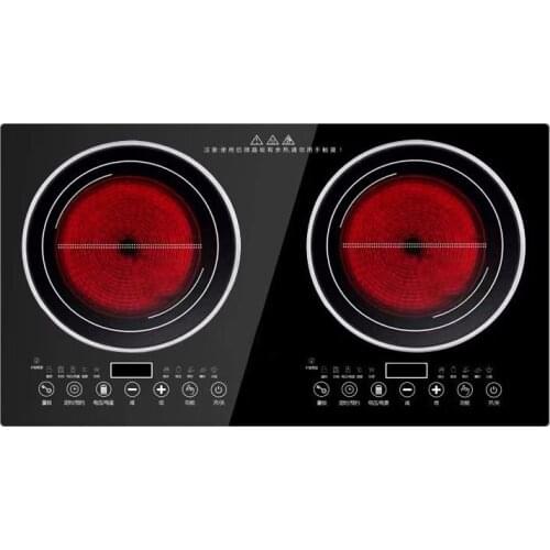 Home Built-in Panel Cooktop Double-burner Electric Cooktop Induction Cooker And Ceramic Cooker Double Stove Embedded Dual Use
